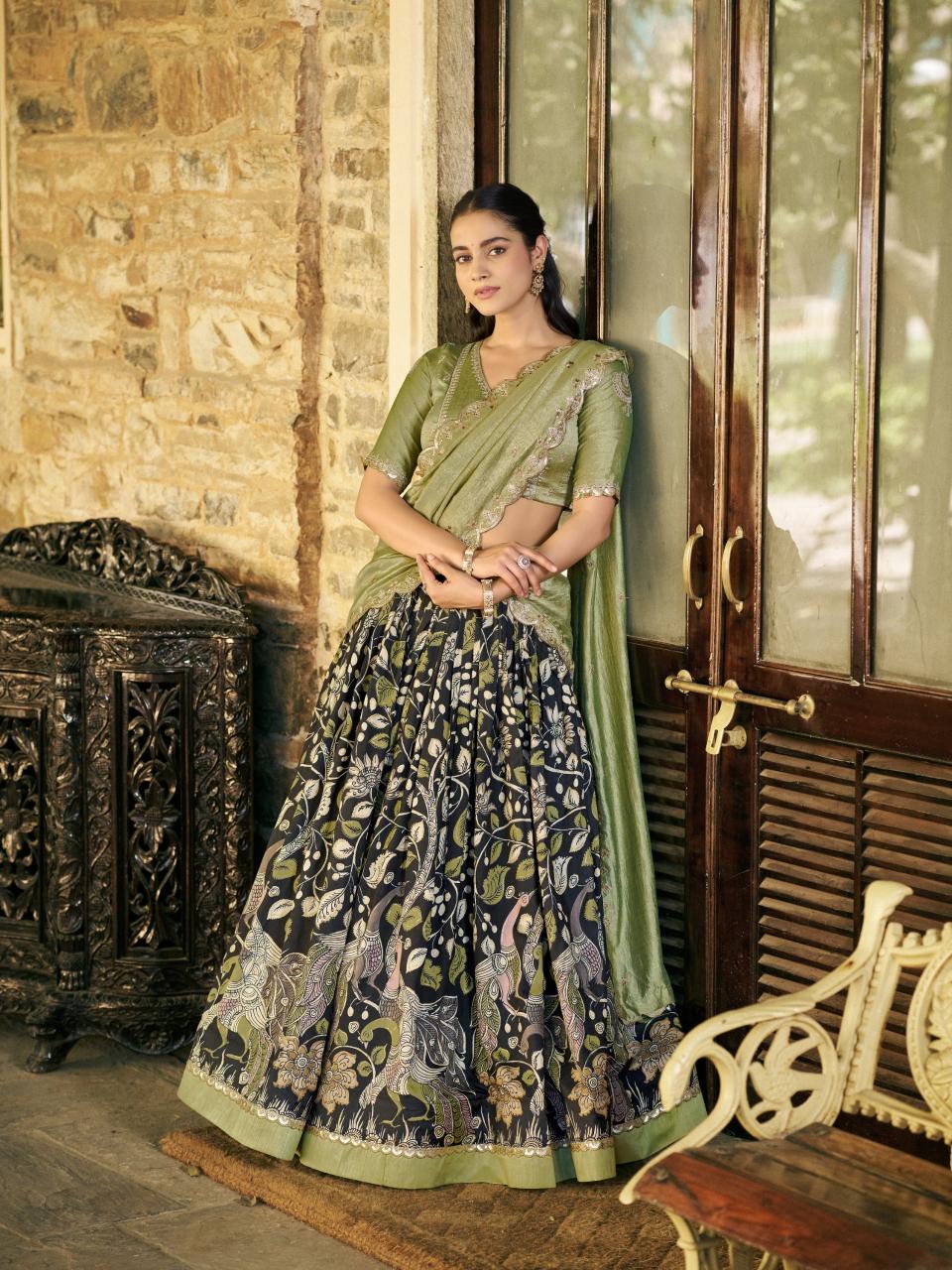 Sabella Tasar silk vol 2 catalog wholesale lehenga