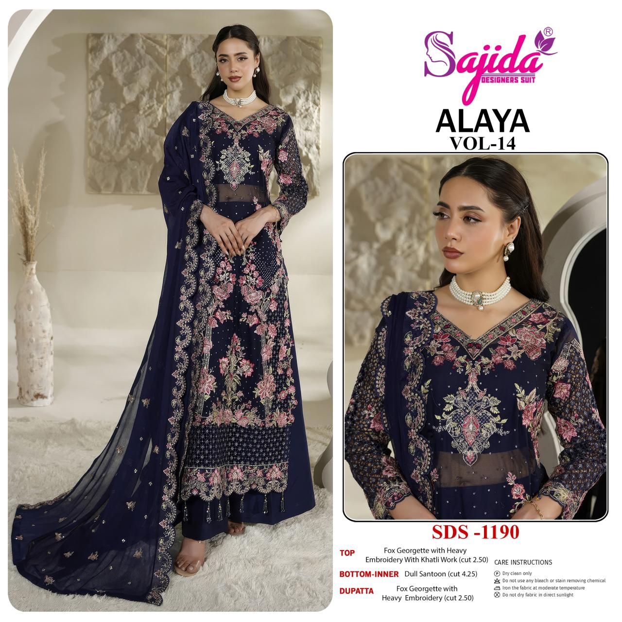 Sajida Alaya vol 14 catalog pakistani unstitched suits wholesale