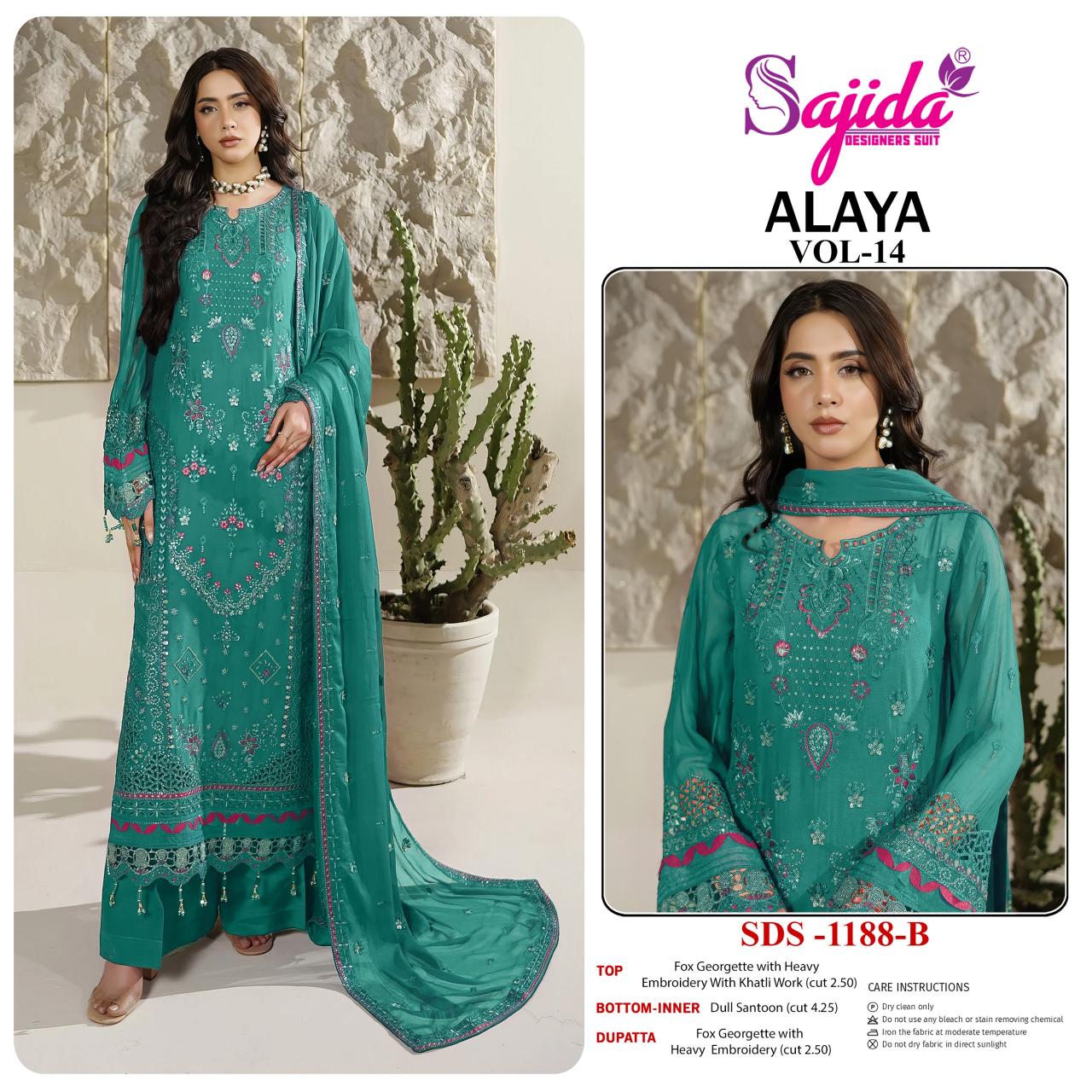 Sajida Alaya vol 14 catalog pakistani unstitched suits wholesale