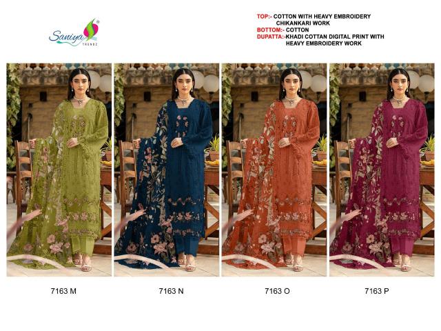 Saniya 7163 M to P catalog pakistani suits wholesale india