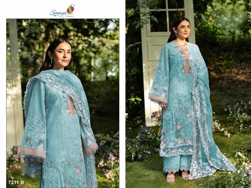 Saniya 7211 catalog pakistani suits wholesalers in surat