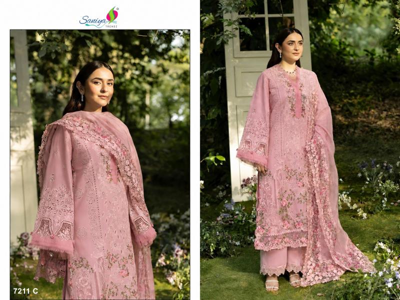 Saniya 7211 catalog pakistani suits wholesalers in surat