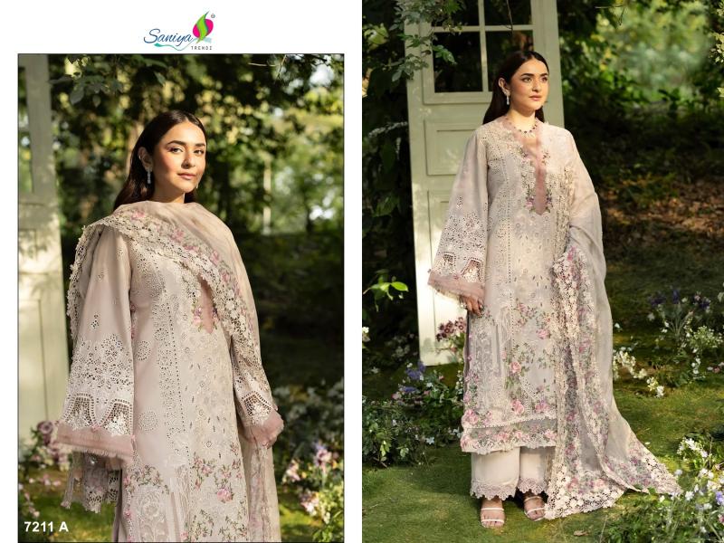 Saniya 7211 catalog pakistani suits wholesalers in surat
