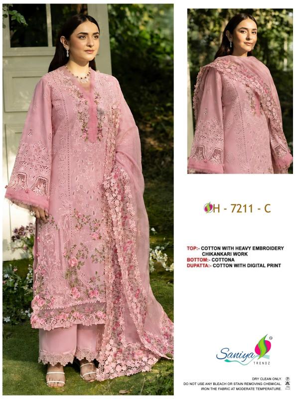 Saniya 7211 catalog pakistani suits wholesalers in surat