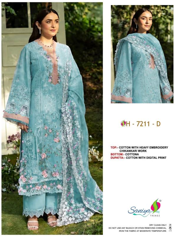 Saniya 7211 catalog pakistani suits wholesalers in surat