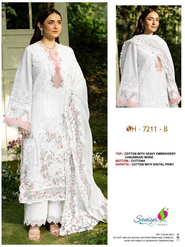Saniya 7211 catalog pakistani suits wholesalers in surat