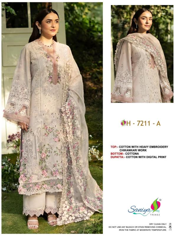 Saniya 7211 catalog pakistani suits wholesalers in surat