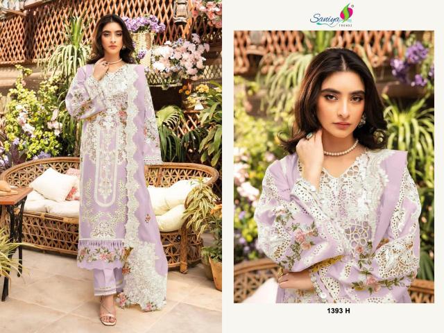 Saniya Elaf Luxurious Lawn 25 vol 3 NX 1393 catalog pakistani suit wholesale market