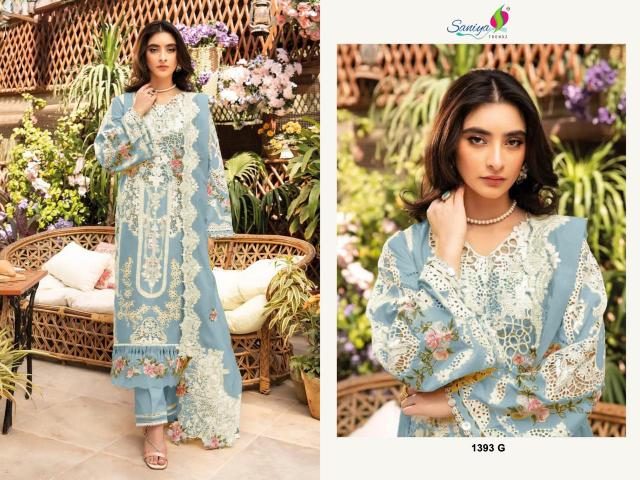 Saniya Elaf Luxurious Lawn 25 vol 3 NX 1393 catalog pakistani suit wholesale market