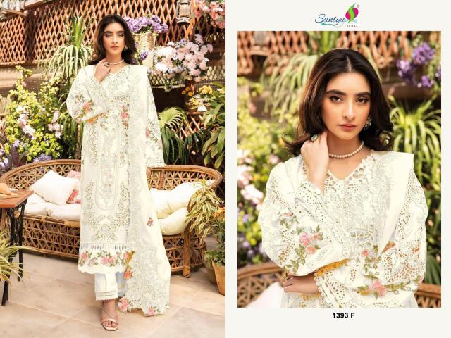 Saniya Elaf Luxurious Lawn 25 vol 3 NX 1393 catalog pakistani suit wholesale market