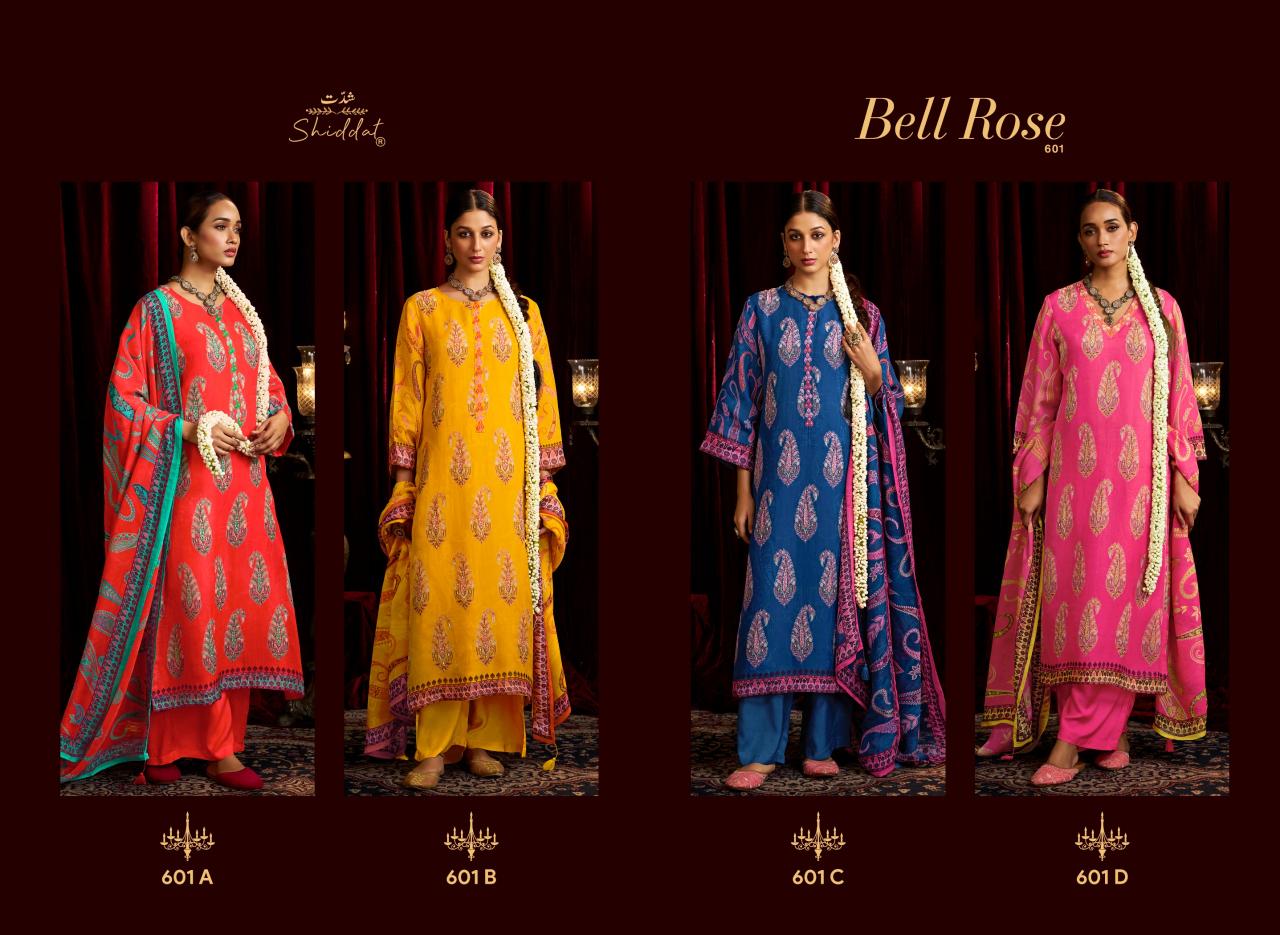 Shiddat Bell Rose 601 catalog salwar kameez wholesale market in ahmedabad