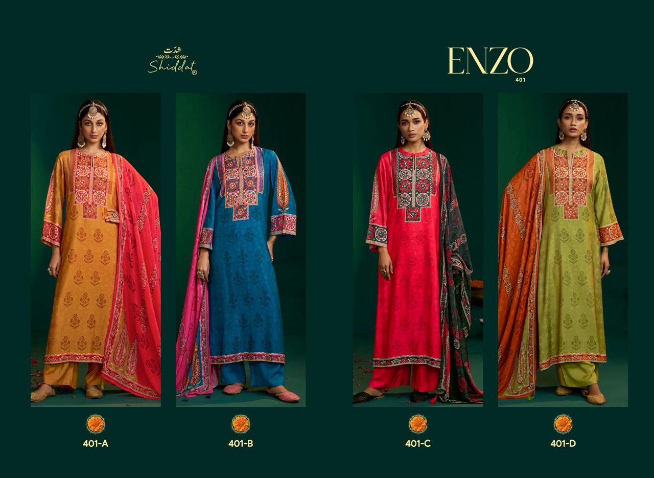 Shiddat Enzo 401 catalog salwar kameez wholesale manufacturers in mumbai