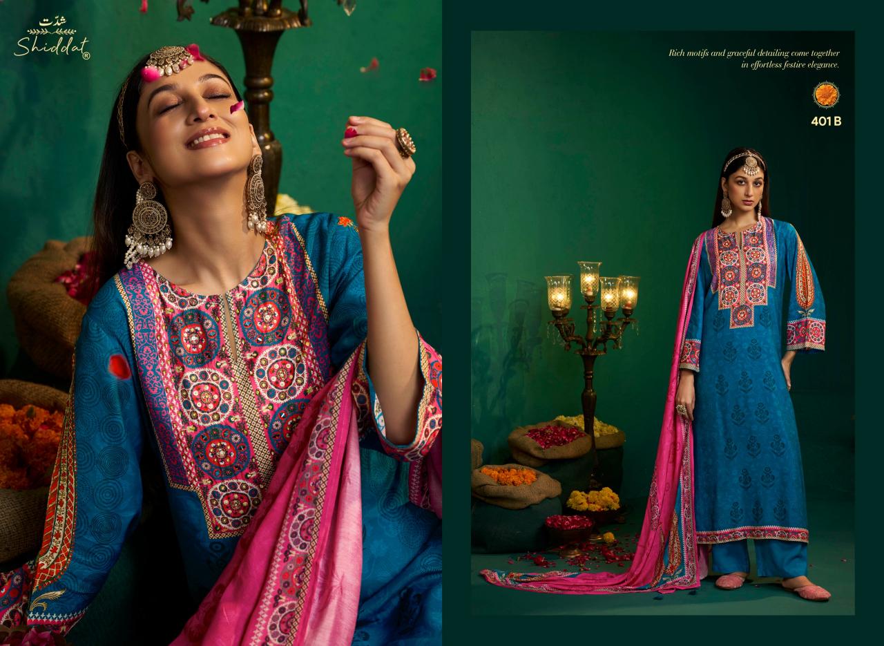 Shiddat Enzo 401 catalog salwar kameez wholesale manufacturers in mumbai