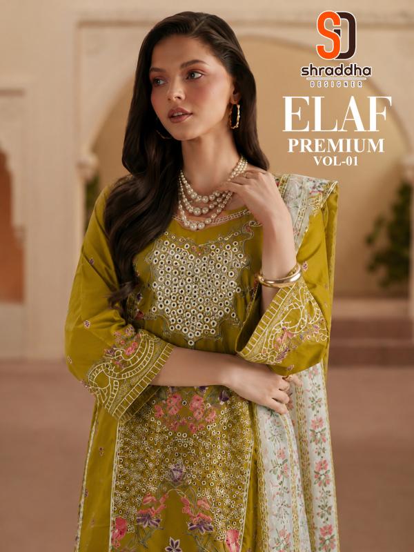 Shraddha Elaf Premium vol 1 catalog wholesale pakistani suites