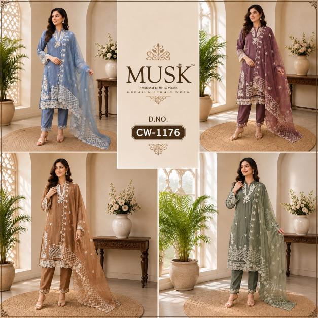 Shrddha Mushk CW 1176 Catalog wholesale market for pakistani suits in hyderabad