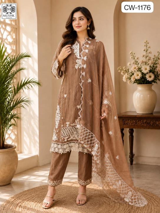 Shrddha Mushk CW 1176 Catalog wholesale market for pakistani suits in hyderabad