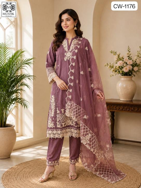 Shrddha Mushk CW 1176 Catalog wholesale market for pakistani suits in hyderabad