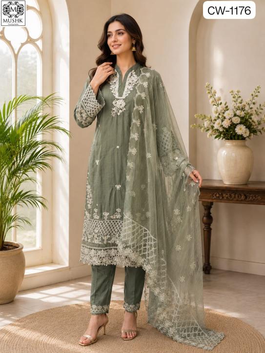 Shrddha Mushk CW 1176 Catalog wholesale market for pakistani suits in hyderabad