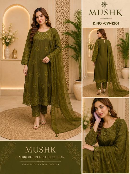 Shrddha Mushk CW 1201 Catalog pakistani suits in wholesale price