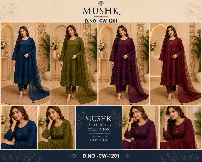 Shrddha Mushk CW 1201 Catalog pakistani suits in wholesale price