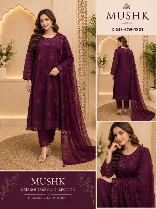 Shrddha Mushk CW 1201 Catalog pakistani suits in wholesale price