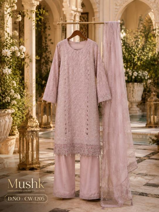 Shrddha Mushk CW 1205 Catalog wholesale pakistani suits online india