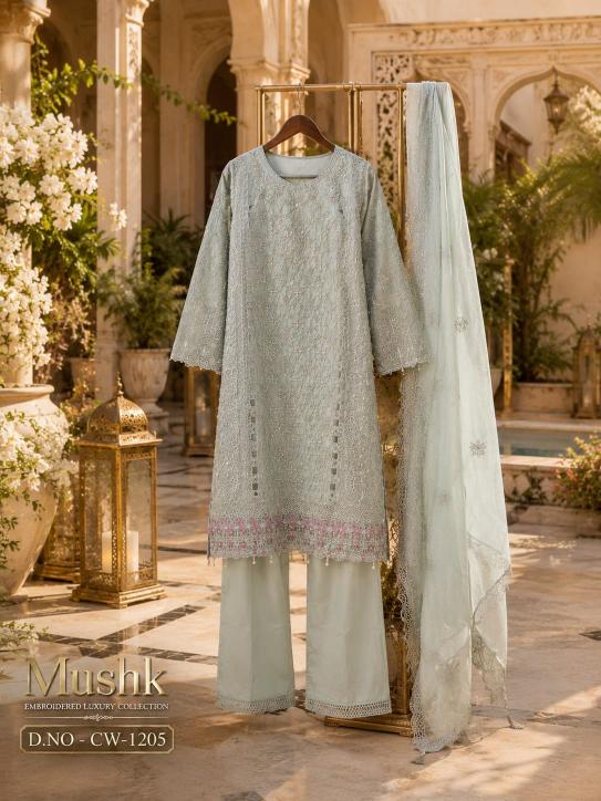 Shrddha Mushk CW 1205 Catalog wholesale pakistani suits online india