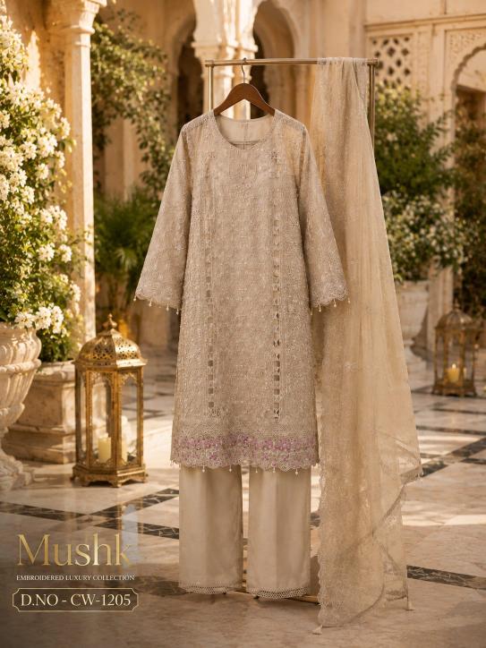 Shrddha Mushk CW 1205 Catalog wholesale pakistani suits online india