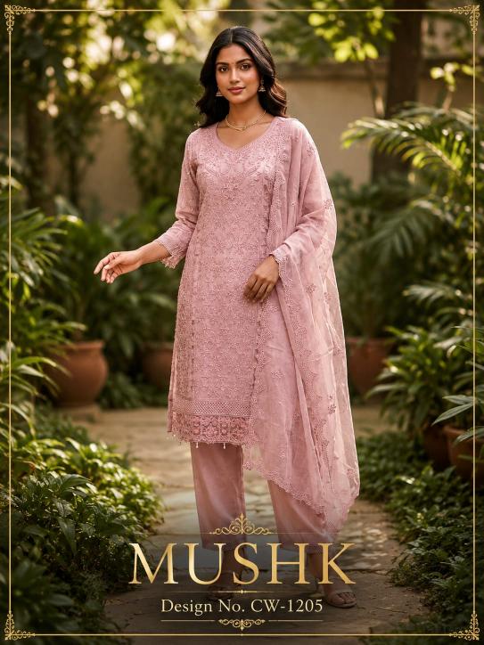 Shrddha Mushk CW 1205 Catalog wholesale pakistani suits online india