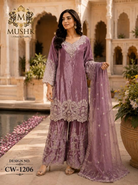 Shrddha Mushk CW 1206 Catalog pakistani designer suits wholesale