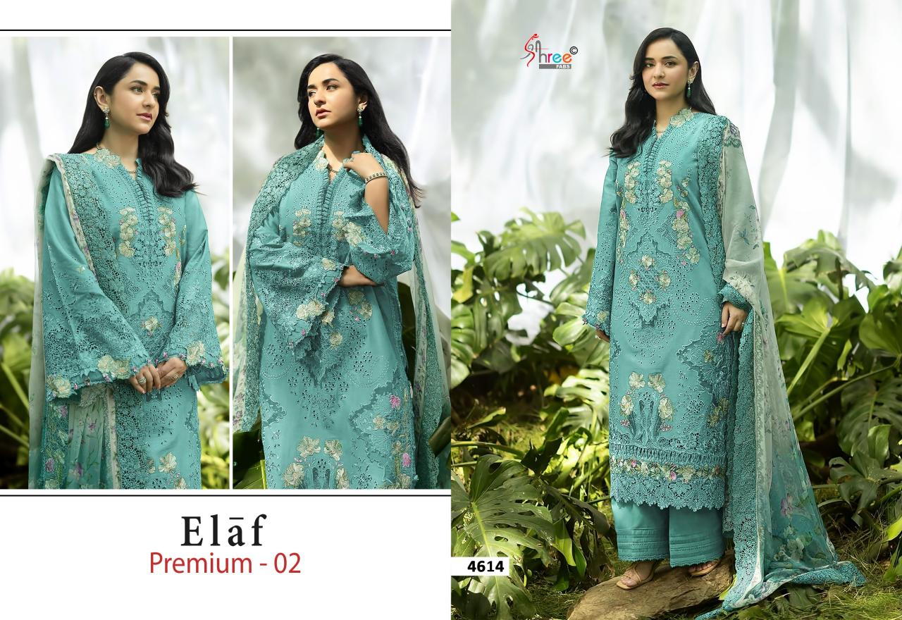 Shree Fabs Elaf Premium vol 3 catalog Chiffon Duppatta pakistani suits wholesaler in delhi