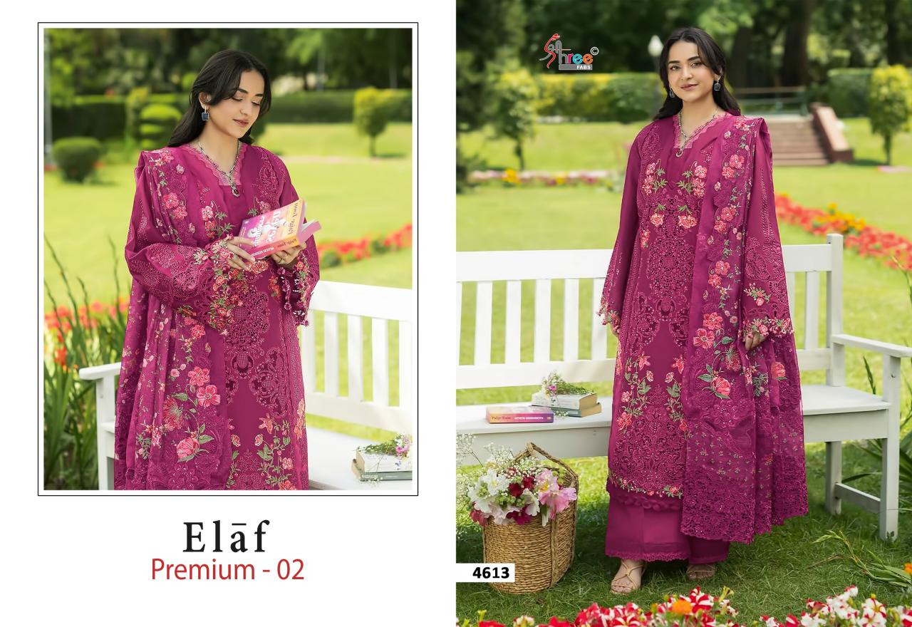 Shree Fabs Elaf Premium vol 3 catalog Chiffon Duppatta pakistani suits wholesaler in delhi