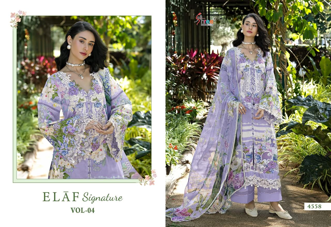 Shree Fabs Elaf Signature Vol 4 catalog Cotton Duppatta wholesale pakistani suits in hyderabad