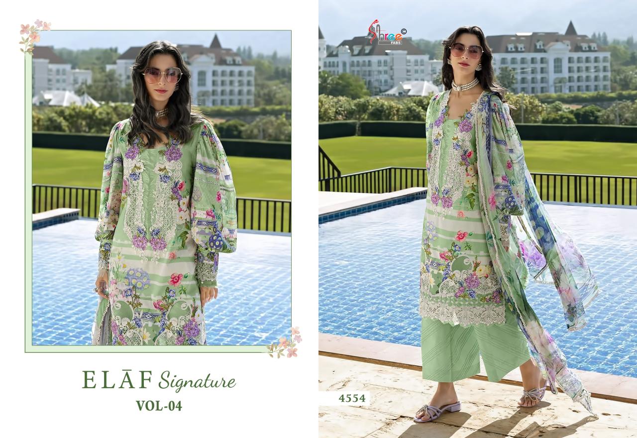 Shree Fabs Elaf Signature Vol 4 catalog Cotton Duppatta wholesale pakistani suits in hyderabad