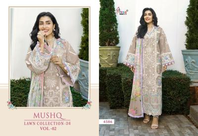 Shree Fabs Mushq Lawn Collection 26 Vol 2 catalog Cotton Dupatta pakistani suits wholesaler in india