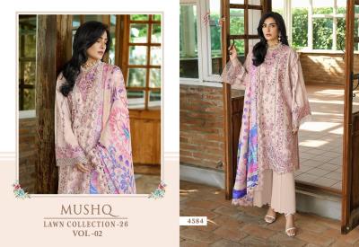 Shree Fabs Mushq Lawn Collection 26 Vol 2 catalog Cotton Dupatta pakistani suits wholesaler in india