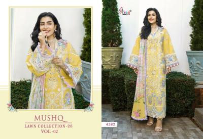 Shree Fabs Mushq Lawn Collection 26 Vol 2 catalog Cotton Dupatta pakistani suits wholesaler in india