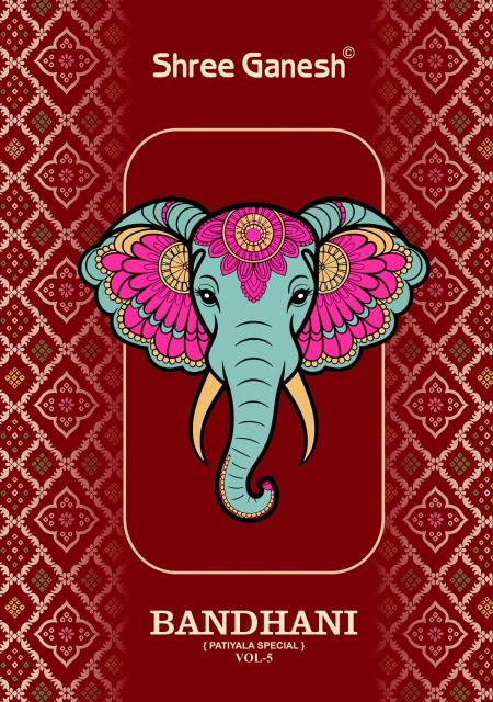Shree Ganesh Bandhani Vol 5 – Dress Material Wholesale Catalog