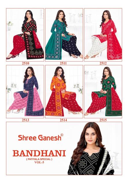 Shree Ganesh Bandhani Vol 5 – Dress Material Wholesale Catalog