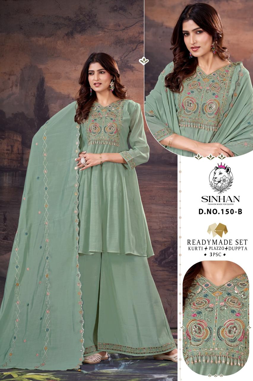 Sinhan 150 catalog designer kurtis at wholesale price