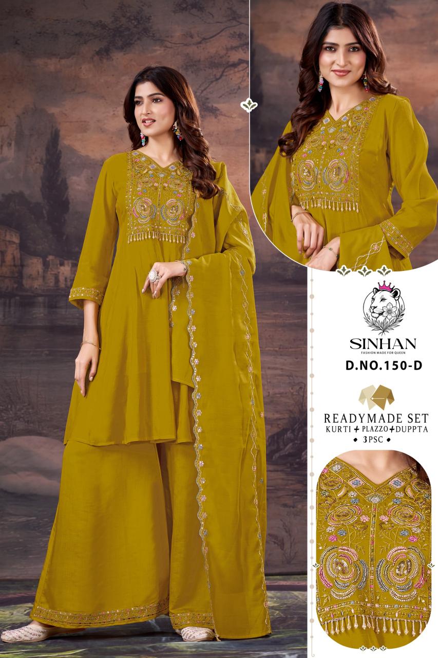 Sinhan 150 catalog designer kurtis at wholesale price
