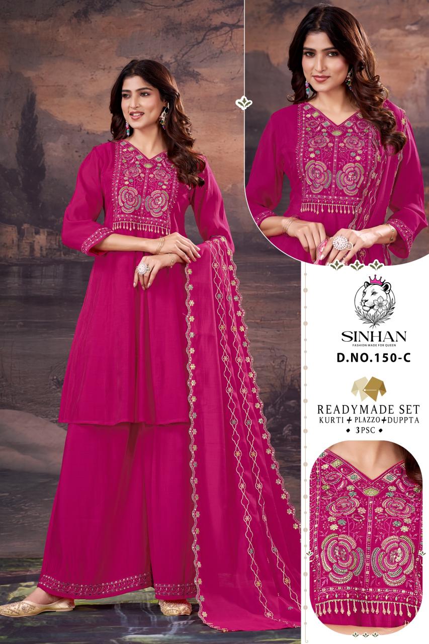 Sinhan 150 catalog designer kurtis at wholesale price