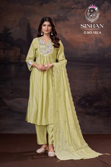 Sinhan 152 catalog kantha stitch kurti wholesale