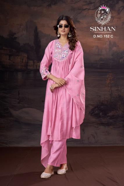 Sinhan 152 catalog kantha stitch kurti wholesale