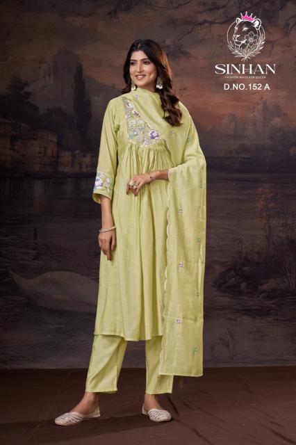 Sinhan 152 catalog kantha stitch kurti wholesale