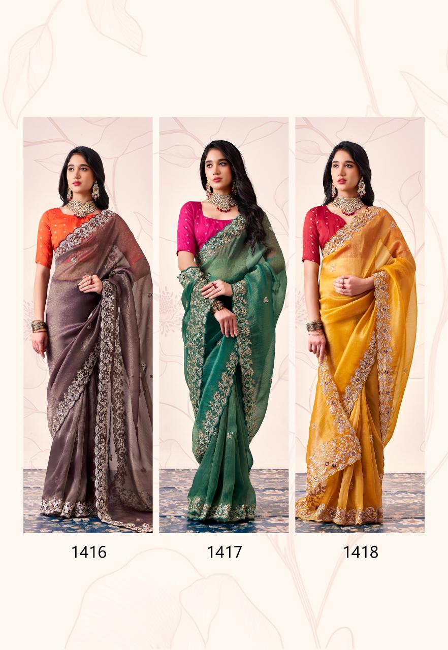 Stavan Jhanjhariya catalog fancy sarees wholesale in bangalore