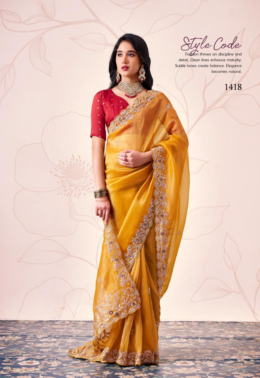 Stavan Jhanjhariya catalog fancy sarees wholesale in bangalore
