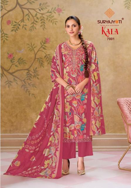 Suryajyoti Kala Vol-7 – Kurti Pant With Dupatta - Wholesale Catalog