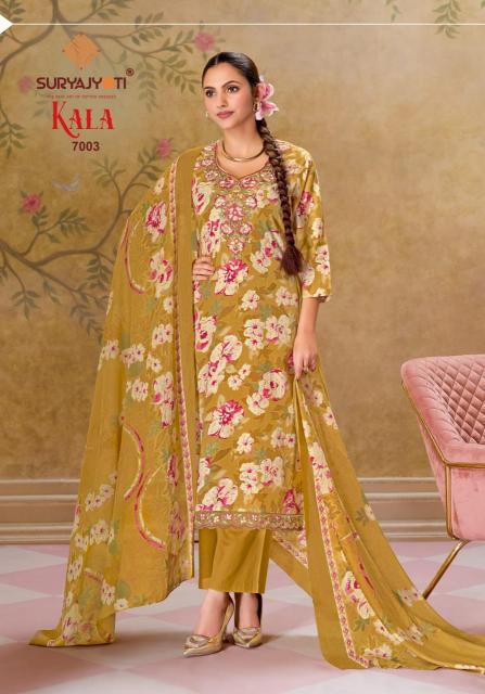 Suryajyoti Kala Vol-7 – Kurti Pant With Dupatta - Wholesale Catalog