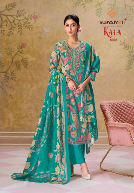 Suryajyoti Kala Vol-7 – Kurti Pant With Dupatta - Wholesale Catalog